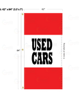 Red Acid Dyed Tri-Panel Auto/Dealer Message Banner - Canadiana Flag