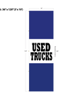 Blue Acid Dyed Tri-Panel Auto/Dealer Message Banner - Canadiana Flag