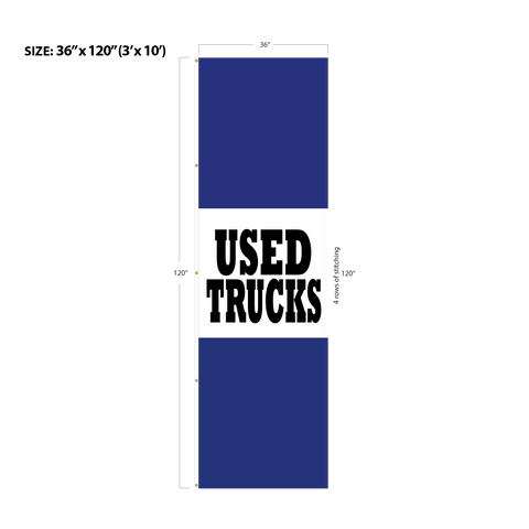 Blue Acid Dyed Tri-Panel Auto/Dealer Message Banner - Canadiana Flag