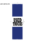 Blue Acid Dyed Tri-Panel Auto/Dealer Message Banner - Canadiana Flag