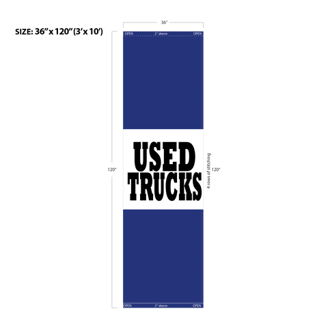 Blue Acid Dyed Tri-Panel Auto/Dealer Message Banner - Canadiana Flag