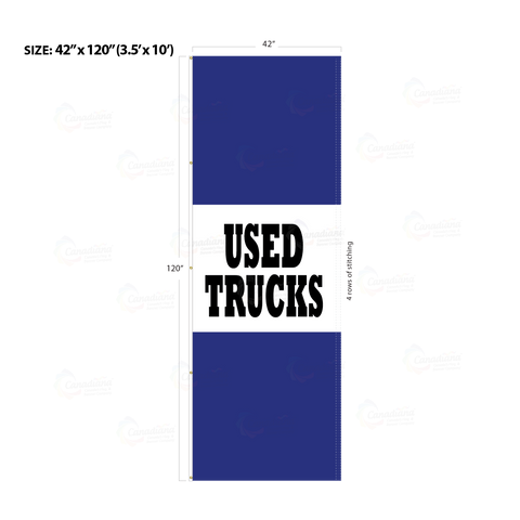 Blue Acid Dyed Tri-Panel Auto/Dealer Message Banner - Canadiana Flag