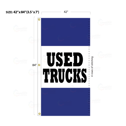 Blue Acid Dyed Tri-Panel Auto/Dealer Message Banner - Canadiana Flag