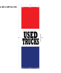 Red & Blue Acid Dyed Tri-Panel Auto/Dealer Message Banner - Canadiana Flag