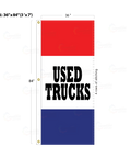 Red & Blue Acid Dyed Tri-Panel Auto/Dealer Message Banner - Canadiana Flag