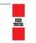 Red Acid Dyed Tri-Panel Auto/Dealer Message Banner - Canadiana Flag
