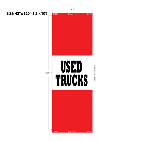 Red Acid Dyed Tri-Panel Auto/Dealer Message Banner - Canadiana Flag