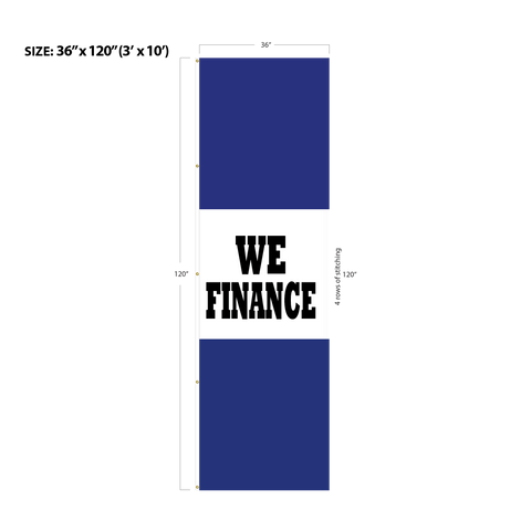 Blue Acid Dyed Tri-Panel Auto/Dealer Message Banner - Canadiana Flag