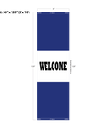 Blue Acid Dyed Tri-Panel Auto/Dealer Message Banner - Canadiana Flag