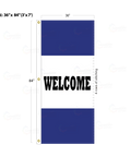 Blue Acid Dyed Tri-Panel Auto/Dealer Message Banner - Canadiana Flag