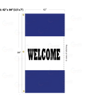 Blue Acid Dyed Tri-Panel Auto/Dealer Message Banner - Canadiana Flag