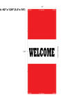 Red Acid Dyed Tri-Panel Auto/Dealer Message Banner - Canadiana Flag