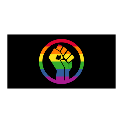 BLM Pride Raised Fist - Black History Month - Canadiana Flag