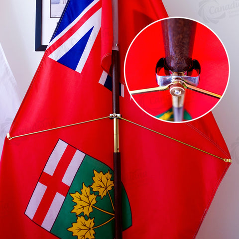 Indoor Flagpole Spreader (Gold) - Canadiana Flag