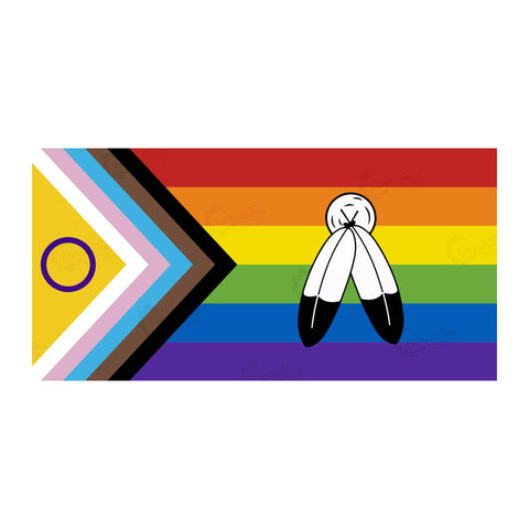 Two - Spirit Intersex - Inclusive Pride Flag - Canadiana Flag