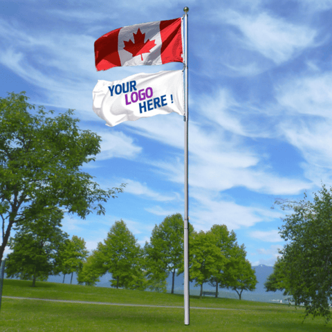 20' Easy Up Telescopic Flagpole Kit - Canadiana Flag