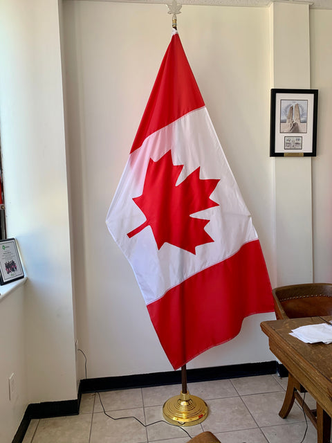 Canadian Applique Flag on a flagpole