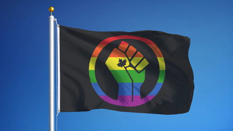 BLM Pride Raised Fist - Black History Month - Canadiana Flag