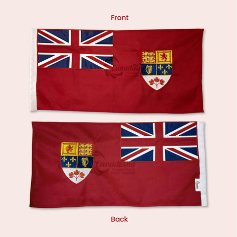 Canada Red Ensign 1957 - 1965 (Red Leaves) - Embroidered/ Appliqué Flags - Canadiana Flag