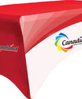 Custom Stretch Table Cover - Canadiana Flag