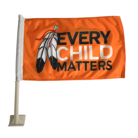 Every Child Matters Car Flag - Canadiana Flag