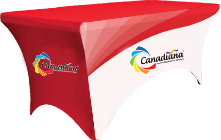 Custom Stretch Table Cover - Canadiana Flag